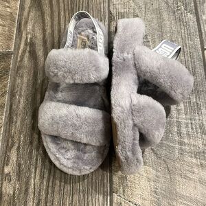 UGG platinum grey slippers